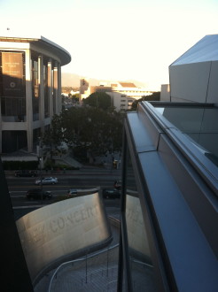 view from atop Disney Concert Hall
