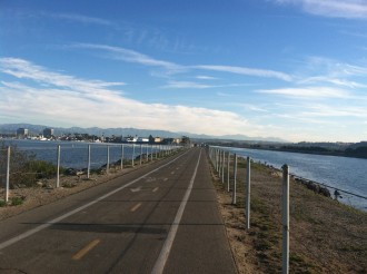 view of a long bridge by water at the Operation Jack half marathon 2012