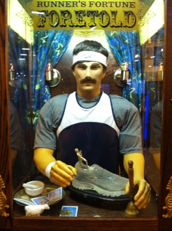 fortune teller machine, themed athletically from the Brooks Running area at the Rock 'n' Roll New Orleans expo 2012