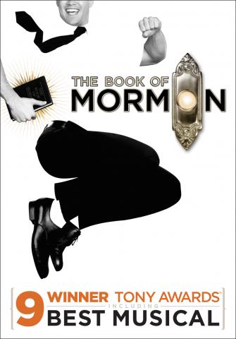 poster from The Book of Mormon the musical (winner of 9 Tony Awards including Best Musical)