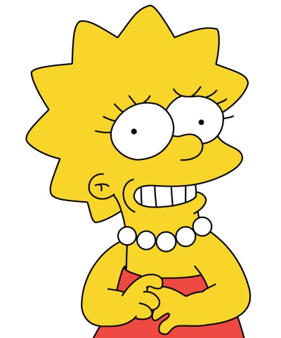 Lisa Simpson with a nervous face