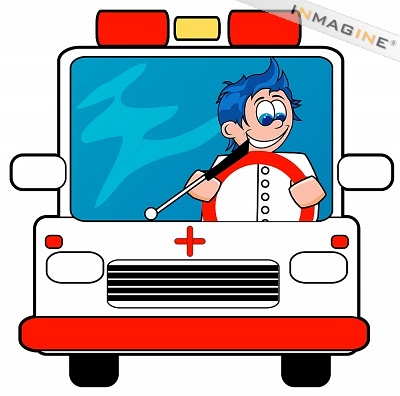 Cartoon ambulance driver)