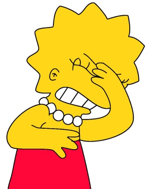 Lisa Simpson making her d'oh face (slapping forehead)