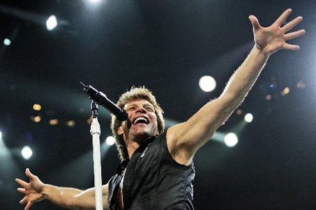 Bon Jovi performing 