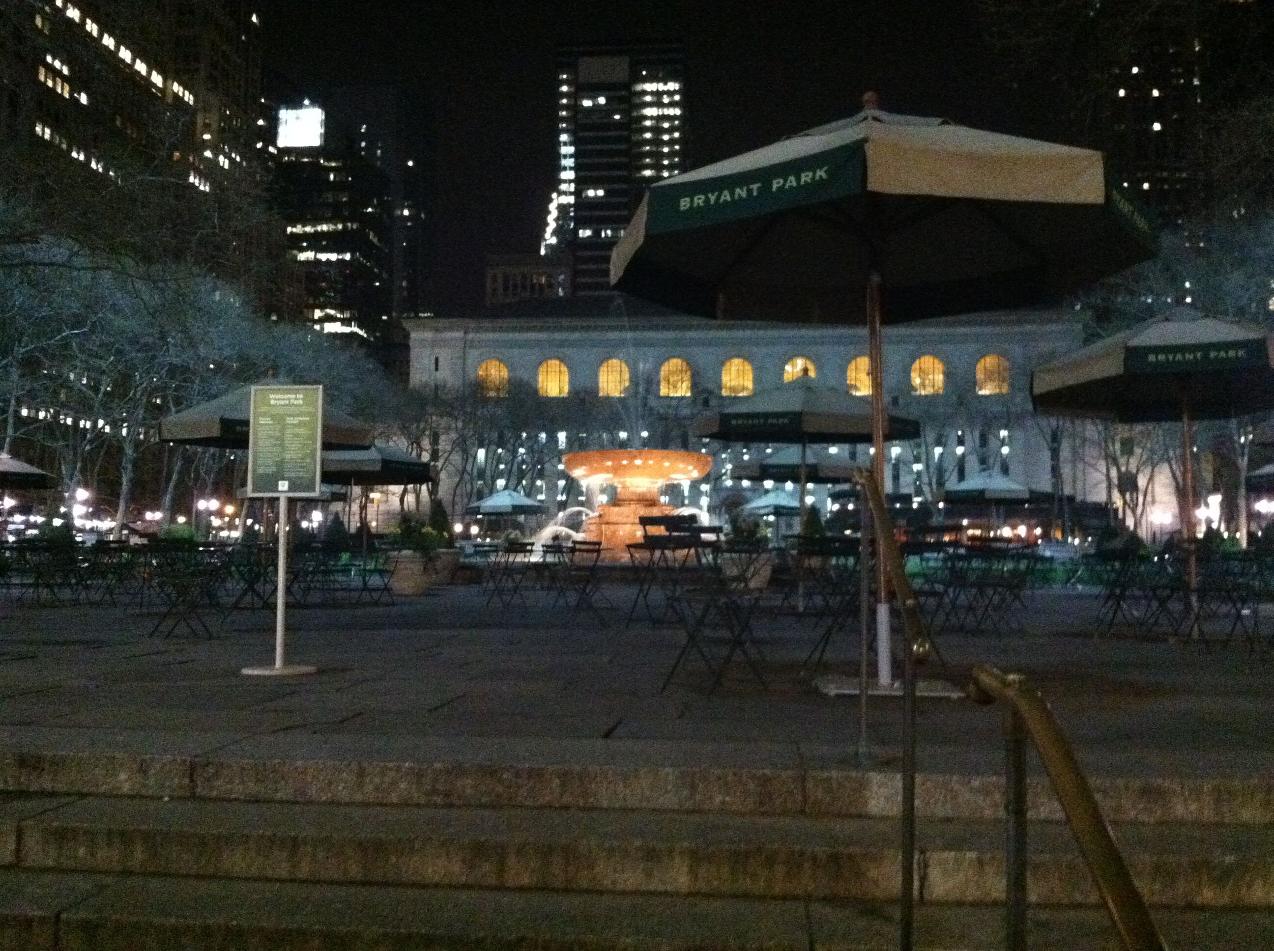I couldn't find any of my pictures of Central Park lying around, so here's Bryant Park. 