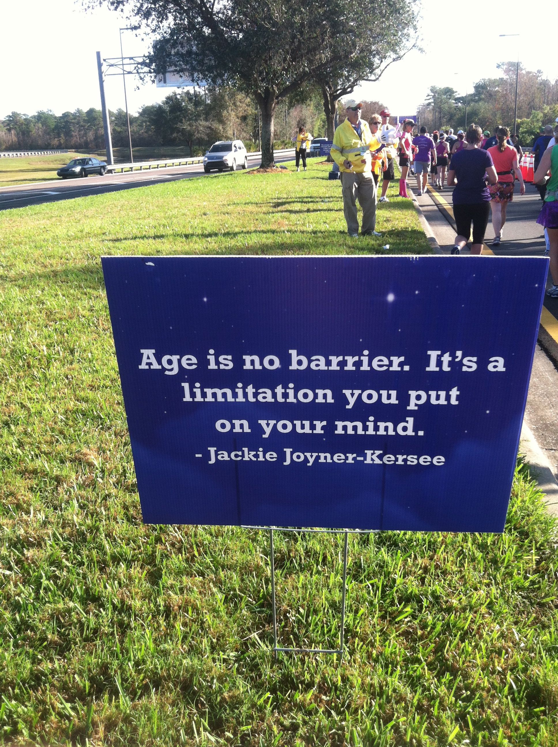 age is no barrier sign