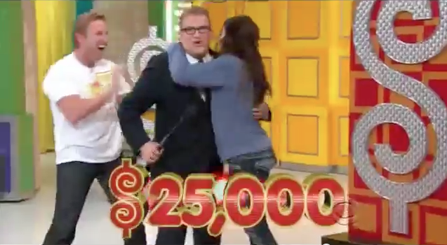 Lindsay Fonseca after winning 25,000 on The Price is Right