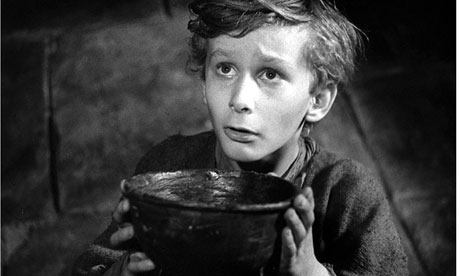 "Please sir, I want some more" - from the movie Oliver