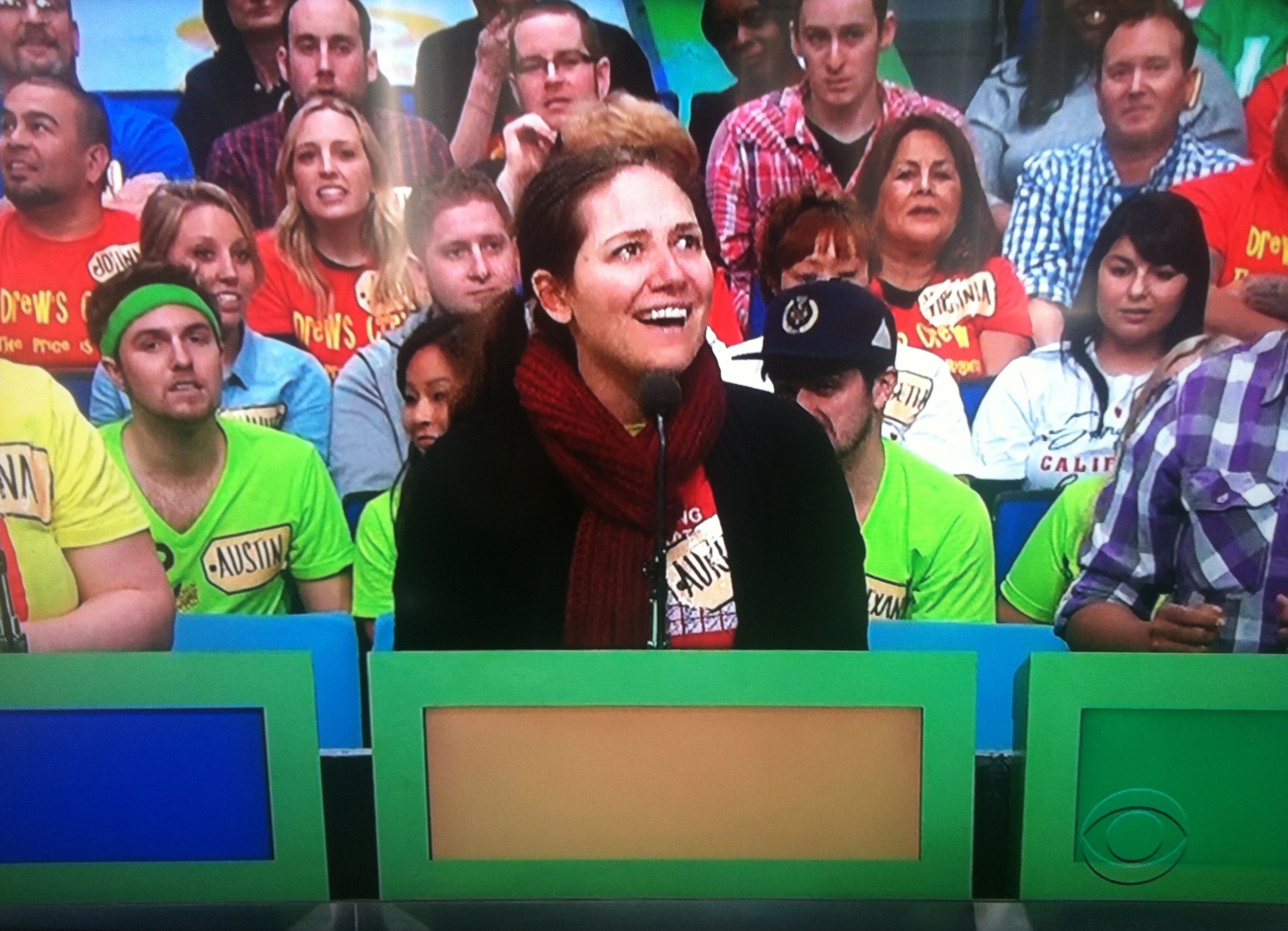 Aurora De Lucia really has no clue what she's doing in contestant's row on The Price is Right - and that's all over her face