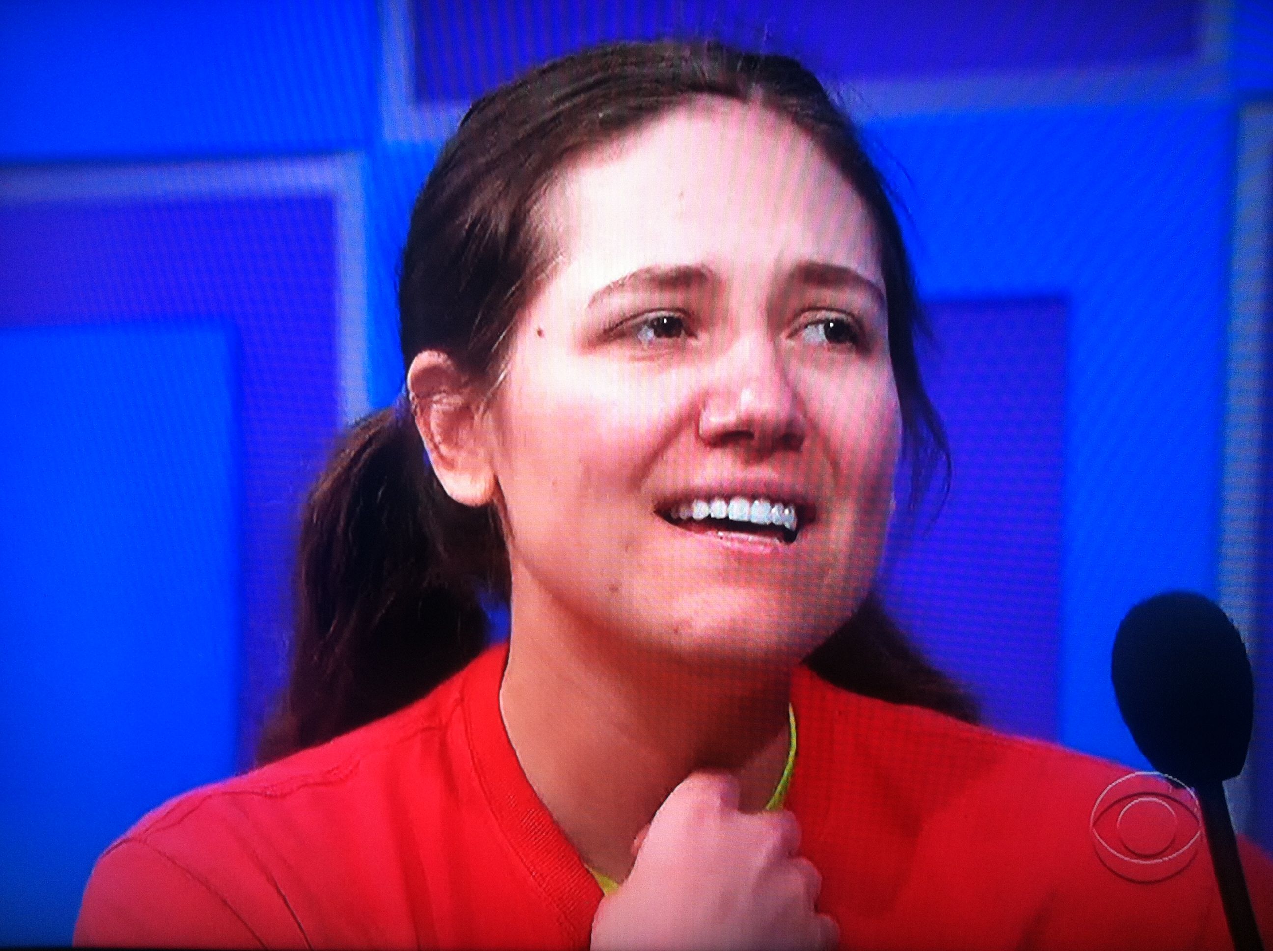 Aurora De Lucia looking quite nervous on The Price is Right