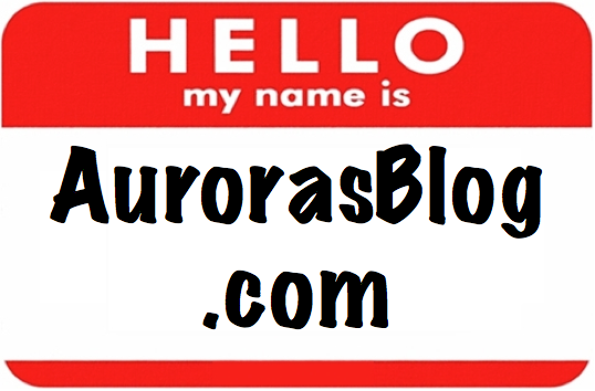 Name tag switching AuroraIsBlogging.com to AurorasBlog.com
