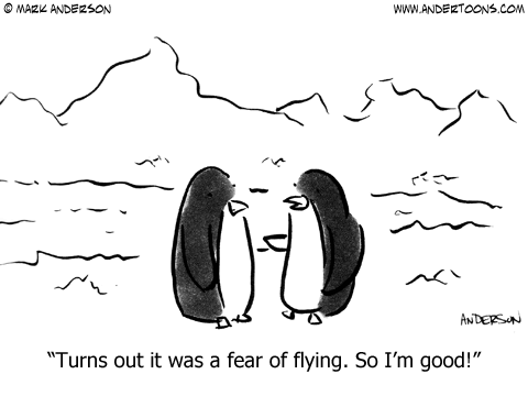 Penguin fear of flying
