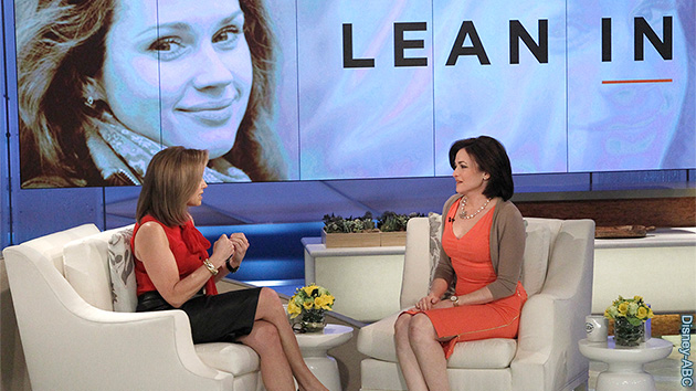 Sheryl Sandberg talking with Katie Couric