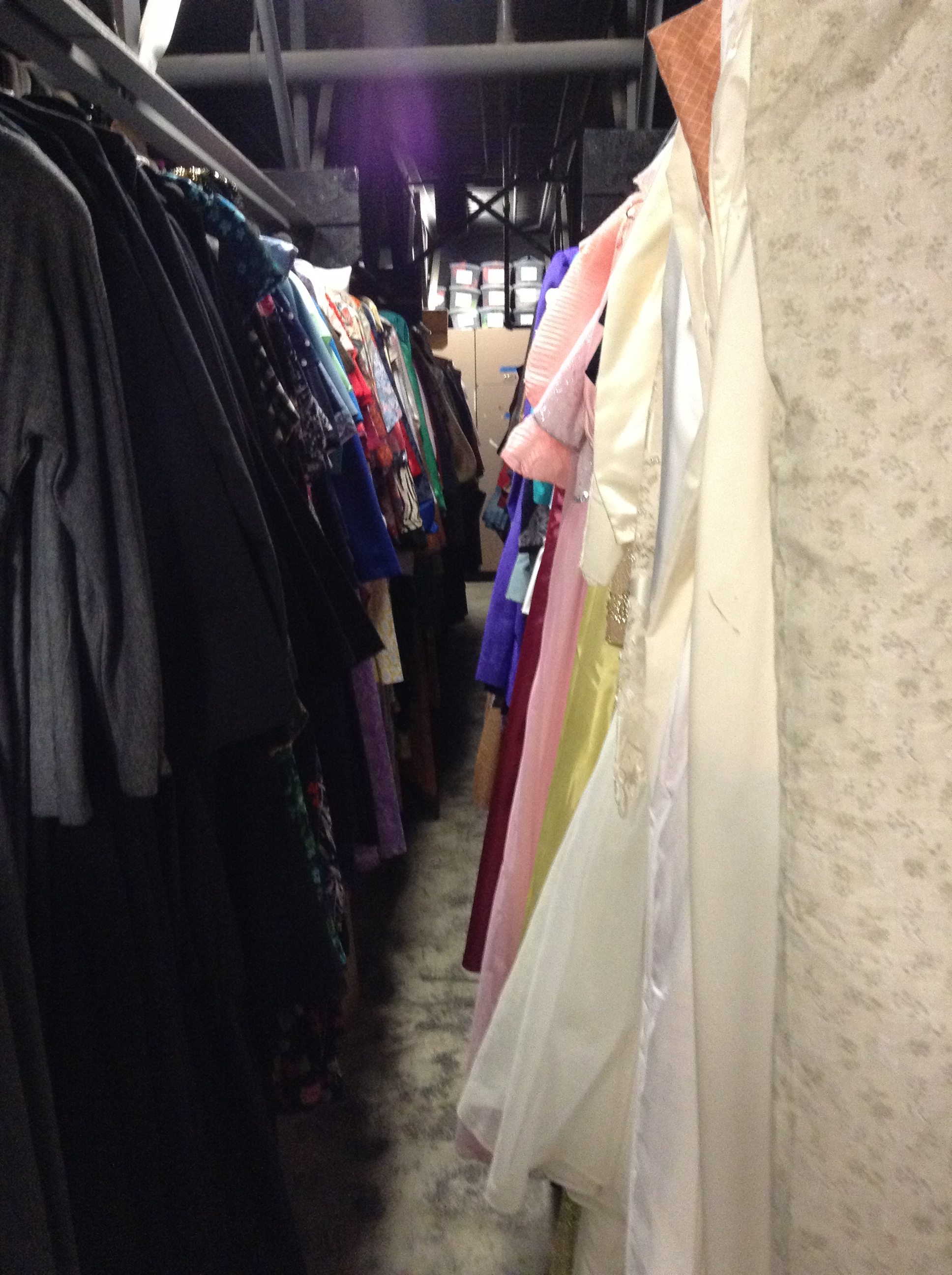 Some of the costume area in the theater that'll always feel like home.
