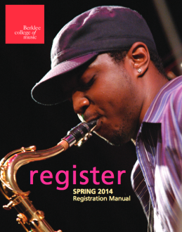 Berklee registration manual cover spring 2014