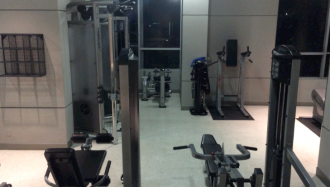 the empty gym in my building