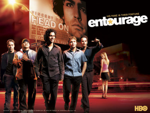 Entourage cast walking in official promo photo