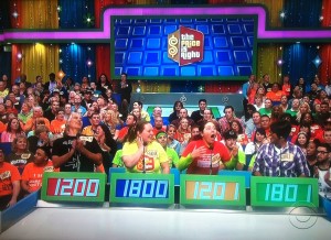 Aurora De Lucia freaking out in contestants' row on The Price is Right