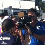 Aurora De Lucia hamming it up for David Baumann's camera crew before the Walt Disney World Half Marathon 2013