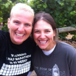 Aurora and Wendy smiling at Napa to Sonoma Half Marathon