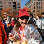 Aurora smiling after the finish of the Cbus half
