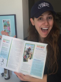 Aurora with her article in Mensa Magazine
