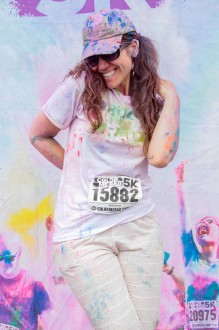 Aurora giving a little posey pose at Color Me Rad
