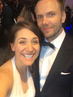 Joel McHale and Aurora De Lucia at the Creative Arts Emmys