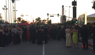 people waiting to get into the Creative Arts Emmys Governor's Ball 2014