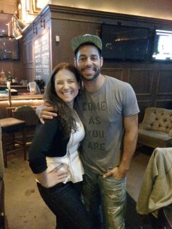 Trevor Penick posing with Aurora De Lucia at The Parlor