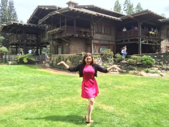 Aurora De Lucia at the Back to the Future House (Gamble House)