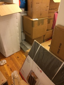 Boxes all over my kitchen