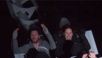 Alex and Aurora at Six Flags on Full Throttle