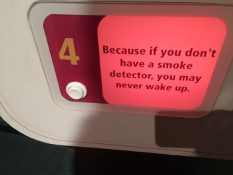 If you don't have a smoke detector you won't wake up