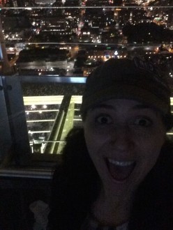 Aurora taking a selfie from the top of the Space Needle