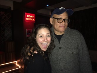Larry Wilmore and Aurora De Lucia at the Christmas party