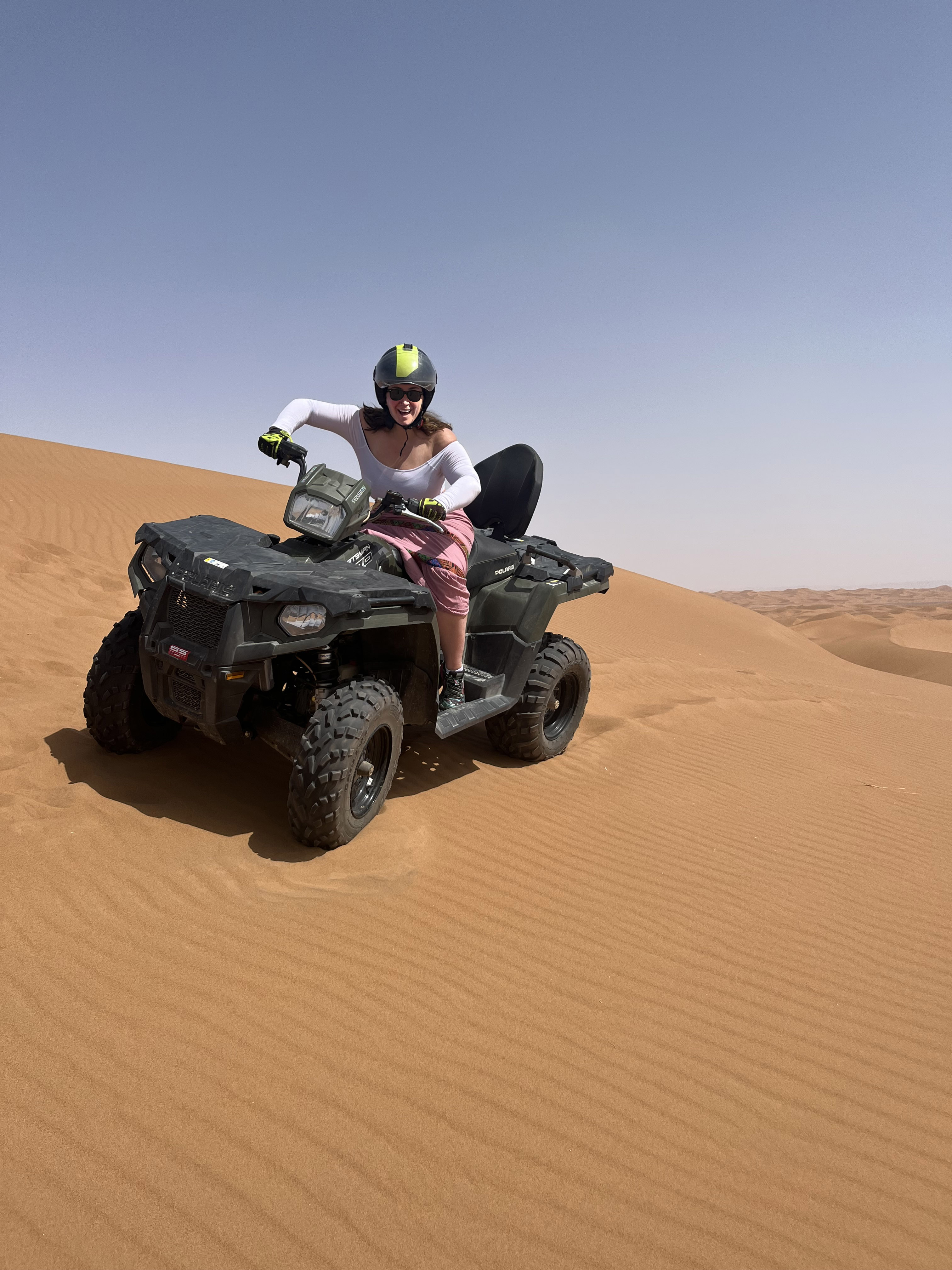 Aurora on an ATV in Erg Chebbi in Morocco